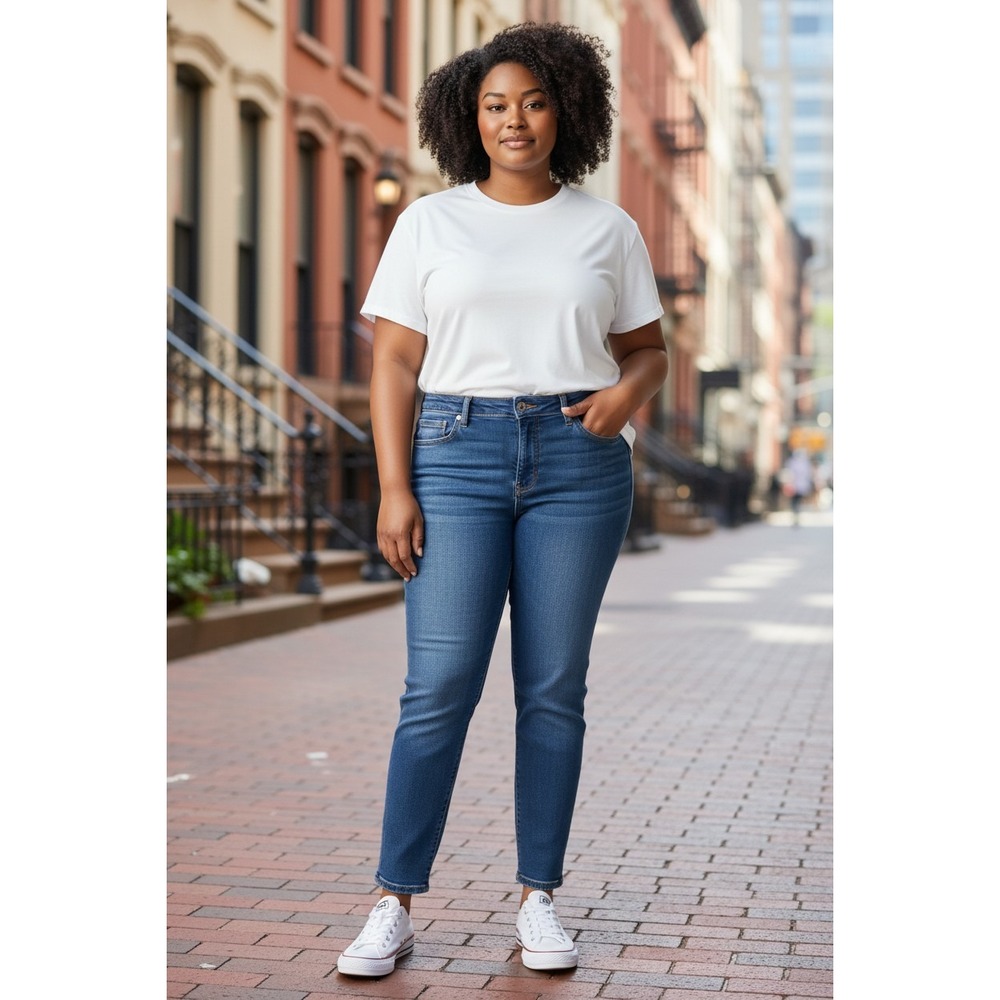 Kut from the Kloth Catherine Boyfriend Jeans Dark Wash Size 16